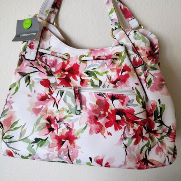 New Liz Claiborne Beautiful Spring Flower Hobo Shoulder Handbag - Picture 3 of 5